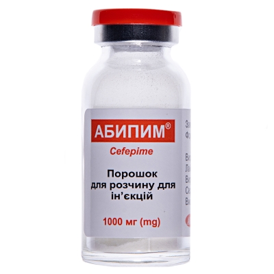 Абипим порошок для р-ра д/ин. по 1000 мг №1 во флак.