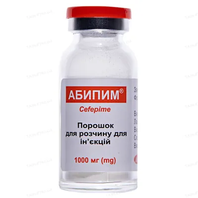 Абипим порошок для р-ну д/ін. по 1000 мг №1 у флак.