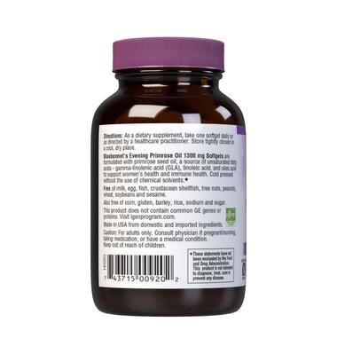 Масло Примулы Вечерней 1300 мг Bluebonnet Nutrition капсулы №30