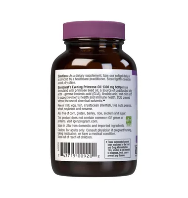 Олія Примули Вечірньої 1300 мг Bluebonnet Nutrition капсули №30