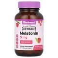 Мелатонін 5 мг Bluebonnet Nutrition Earth Sweet Chewables, смак малина, 60 жувальних таблеток