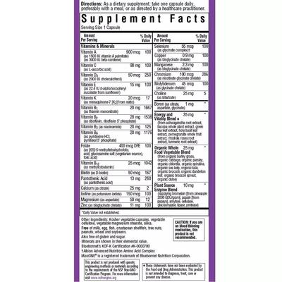 Мультивитамины без железа Bluebonnet Nutrition MAXI ONE Iron Free капсулы №30