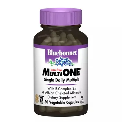 Мультивітаміни без заліза Bluebonnet Nutrition MultiONE капсули №30