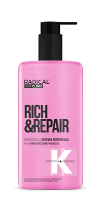 Кондиціонер Farmona Radical Hair Clinic Rich&Repair згладжувальний регенеруючий для пошкодженого волосся, 260 мл