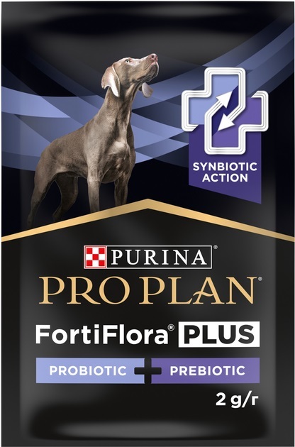 Корм дополнительный Purina Pro Plan FortiFlora Plus пробиотик + пребиотик для взрослых собак и щенков порошок по 2 г №30 в саше