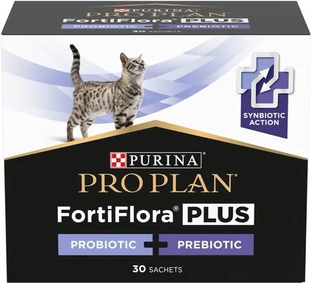 Корм додатковий Purina Pro Plan FortiFlora Plus пробіотик + пребіотик для дорослих котів та кошенят порошок по 1,5 г №30 в саше