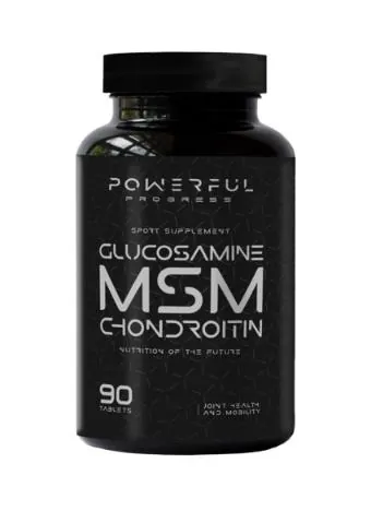 Хондропротектор Powerful Progress Glucosamine Chondroitin MSM, 90 таблеток