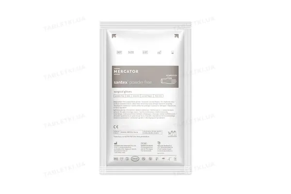 Рукавички хірургічні Santex латексні  непудровані стерильні, розмір 7,5, пара