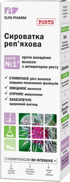 Сироватка Elfa Pharm Реп'яхова серія проти випадіння волосся, 100 мл