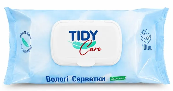Серветки вологі Tidy Care дитячі, 100 шт