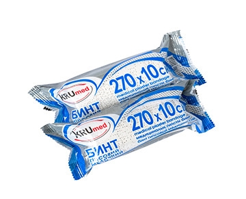 Бинт гипсовый KRUmed БГМ-Н 10 см х 2,7 м