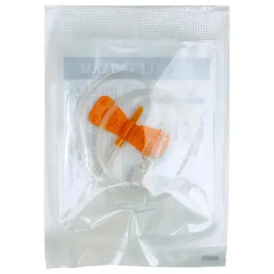 Катетер внутрішньовенний Alexpharm Butterfly тип метелик 25G, помаранчевій, 1 штука