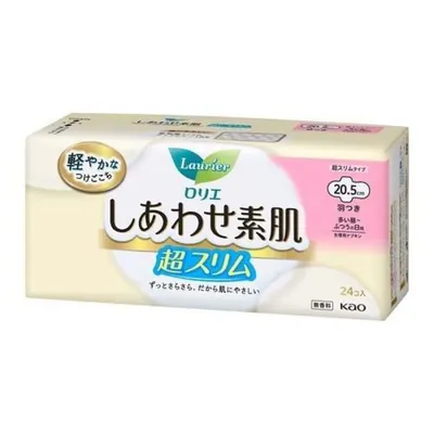 Прокладки гігієнічні KAO Laurier Happy Skin Regular Day Use Slim ультратонкі 20,5 см, 24 шт
