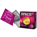 Презервативи Space Double Love ребристі з крапками, 36 штук (12 упаковок по 3 шт)