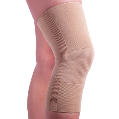 Бандаж для колінного суглобу Ortonia Soft Support еластичний, бежевий, розмір 4, 1 штука