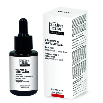 Пілінг для обличчя Beauty Derm Skin Fiction з азелаїновою кислотою та екстрактом винограду, 30 мл