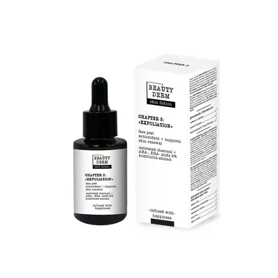 Пілінг для обличчя Beauty Derm Skin Fiction з активованим вугіллям та AHA-, BHA- кислотами, 30 мл