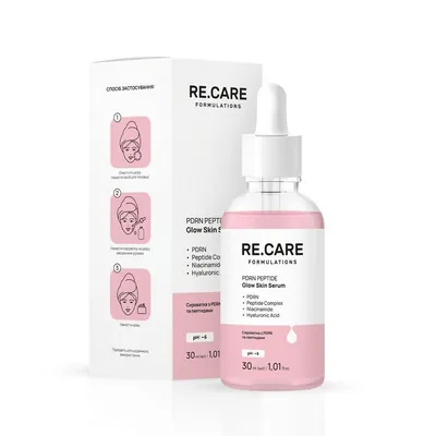 Сироватка для обличчя Re.Care Peptide Glow Skin Serum з PDRN та пептидами, 30 мл