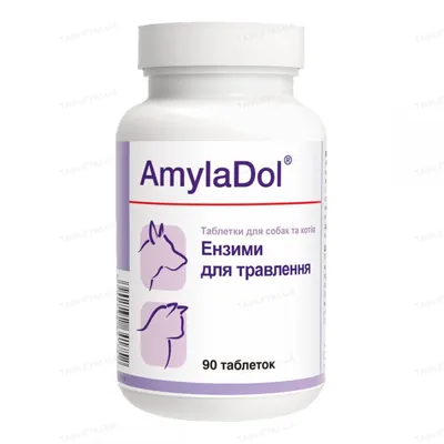 АмілаДол Dolfos AmylaDol для собак і кішок при порушенні травлення, 90 таблеток