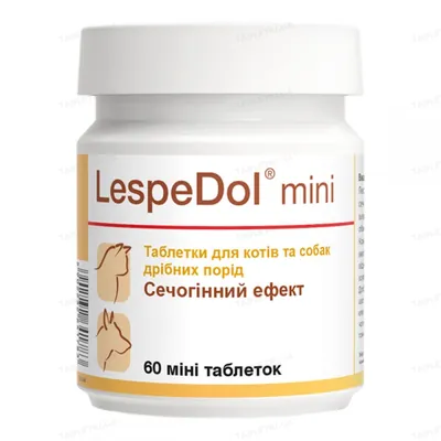 ЛеспеДол міні Dolfos LespeDol mini для котів і собак дрібних порід із захворюваннями сечостатевої системи і нирок, 60 міні таблеток