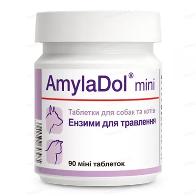 АмілаДол міні Dolfos AmylaDol mini для собак і кішок при порушенні травлення, 90 таблеток