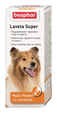 Вітаміни для собак Beaphar Laveta Super від линьки, для здорової шкіри та красивої блискучої шерсті, 50 мл