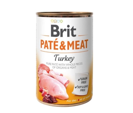 Корм влажный для собак Brit Pate & Meat с индейкой, 400 г