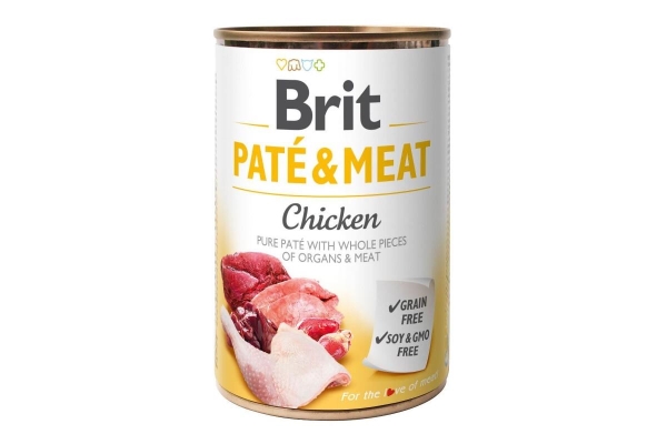 Корм влажный для собак Brit Pate & Meat с курицей, 400 г