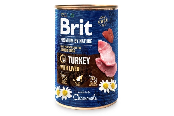Корм влажный для собак Brit Premium Индюшатина с индюшиной печенью, 800 г