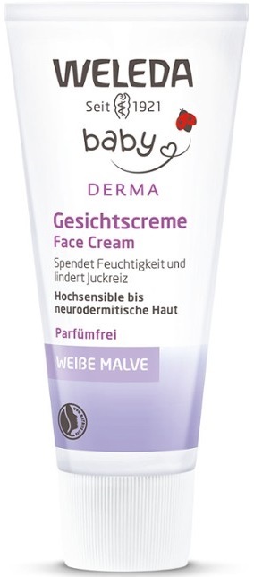Крем детский для лица Weleda Baby Derma Weisse Malve Алтей для гиперчувствительной кожи, 50 мл