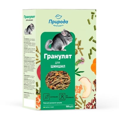 Корм для шиншил Природа PR241564 Гранулят, 500 г
