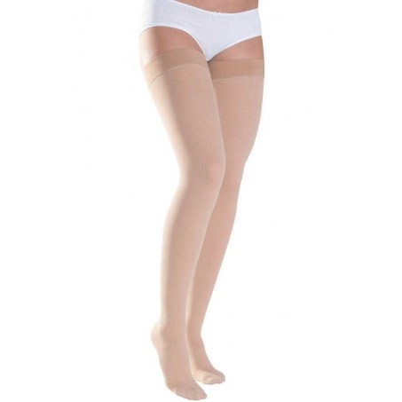 Панчохи компресійні Sigvaris Cotton 73019 клас компресії 1, відкритий мисок, висота long, натуральний, розмір S