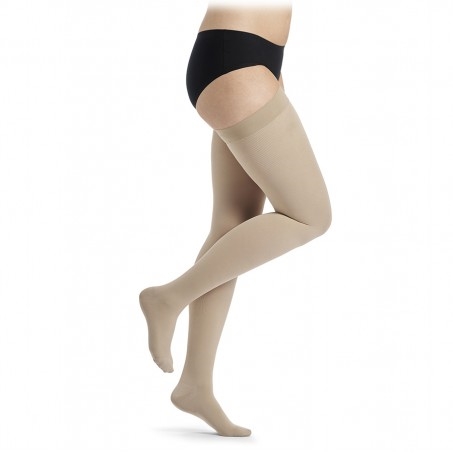 Панчохи компресійні Sigvaris Cotton 73238 клас компресії 2, закритий мисок, висота long, натуральний, розмір M