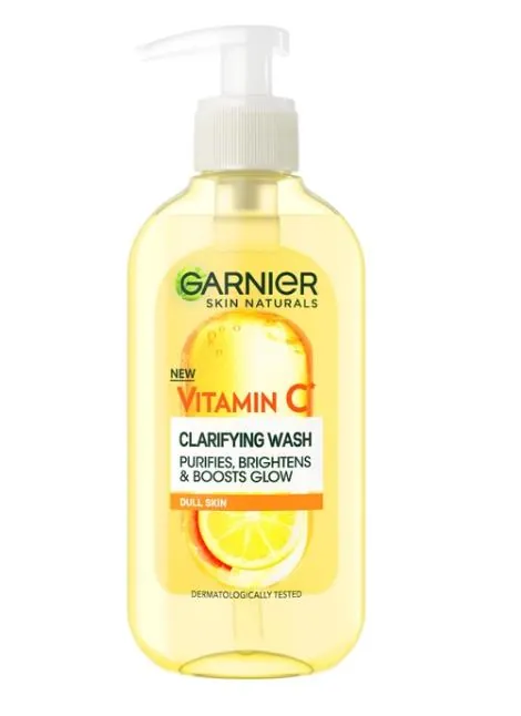 Гель для вмивання Garnier Skin Naturals Очищувальний з вітаміном С для тьмяної шкіри обличчя, 200 мл