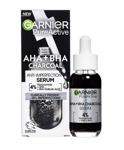 Сироватка-пілінг для обличчя Garnier Pure Active з вугіллям проти недоліків шкіри, 30 мл