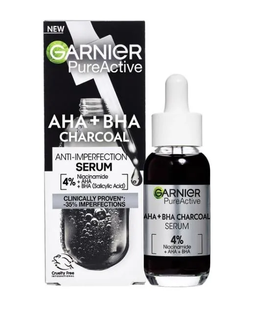 Сироватка-пілінг для обличчя Garnier Pure Active з вугіллям проти недоліків шкіри, 30 мл