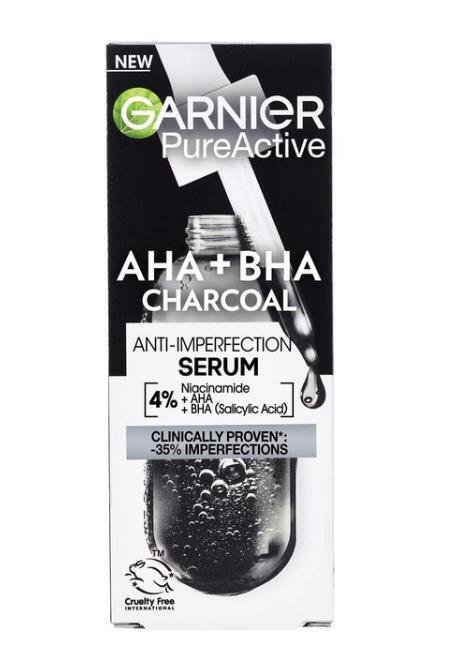 Сироватка-пілінг для обличчя Garnier Pure Active з вугіллям проти недоліків шкіри, 30 мл