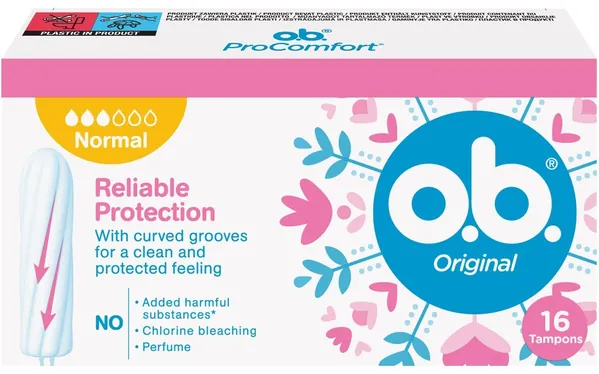 Тампони гігієнічні o.b. Original Normal, 16 шт