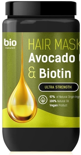 Маска для волос Bio Naturell Ультрасила с маслом авокадо и биотином, 946 мл