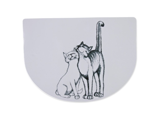 Коврик под миску Trixie 24540 Pussycat для кошек нескользящий белый, 40 х 30 см
