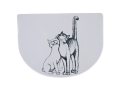 Коврик под миску Trixie 24540 Pussycat для кошек нескользящий белый, 40 х 30 см
