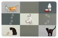 Килимок під миску Trixie 24579 Place Mat Patchwork для кішок сірий у клітинку 44 х 28 см