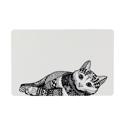 Коврик под миску Trixie 24788 Zentangle для кошек нескользящий 44 х 28 см