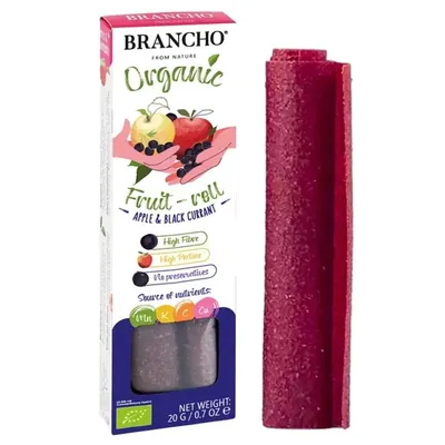 Фруктовий рол Brancho Organic органічний Яблуко-смородина, 20 г