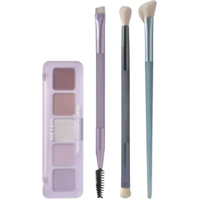 Набір для макіяжу очей Beter Glazed Collection (палетка тіней + пензлики), 4 одиниці