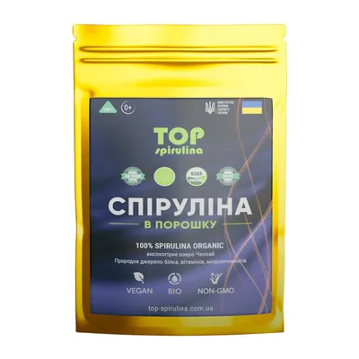 Спіруліна озера Ченхай TOP Spirulina в порошку, 100 г