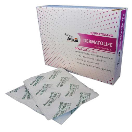 Дерматолайф AnimAll VetLine FitoLine Dermatolife для собак и кошек, 60 таблеток
