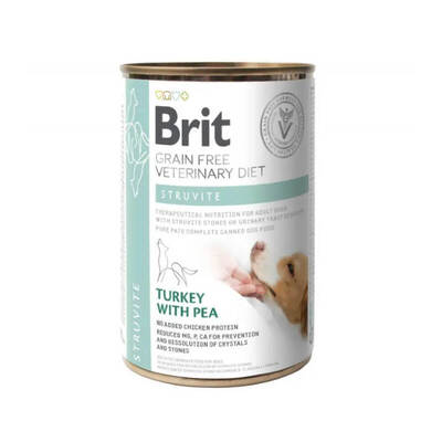 Корм вологий для собак Brit GF Veterinary Diets Dog Struvite з індичкою при лікуванні та для профілактики сечокам'яної хвороби, 400 г