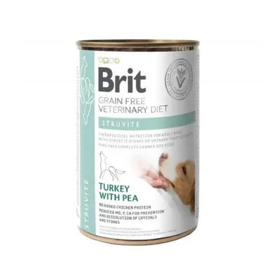 Корм вологий для собак Brit GF Veterinary Diets Dog Struvite з індичкою при лікуванні та для профілактики сечокам'яної хвороби, 400 г