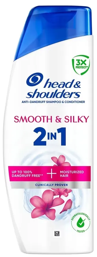 Шампунь Head & Shoulders 2-в-1 Smooth & Silky Гладке та шовковисте проти лупи, 400 мл